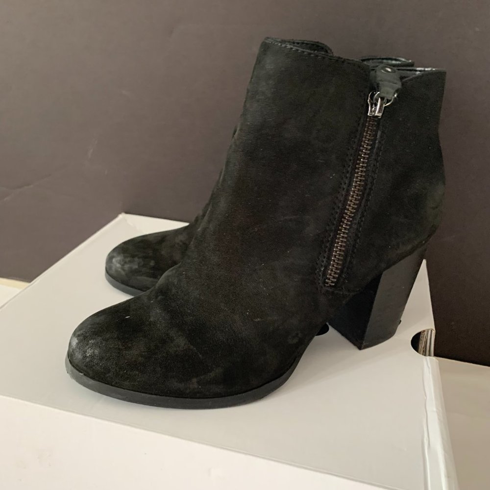 ALDO NAEDIA BLACK SUEDE BOOTS SIZE 6.5 WITH ORIGINAL BOX